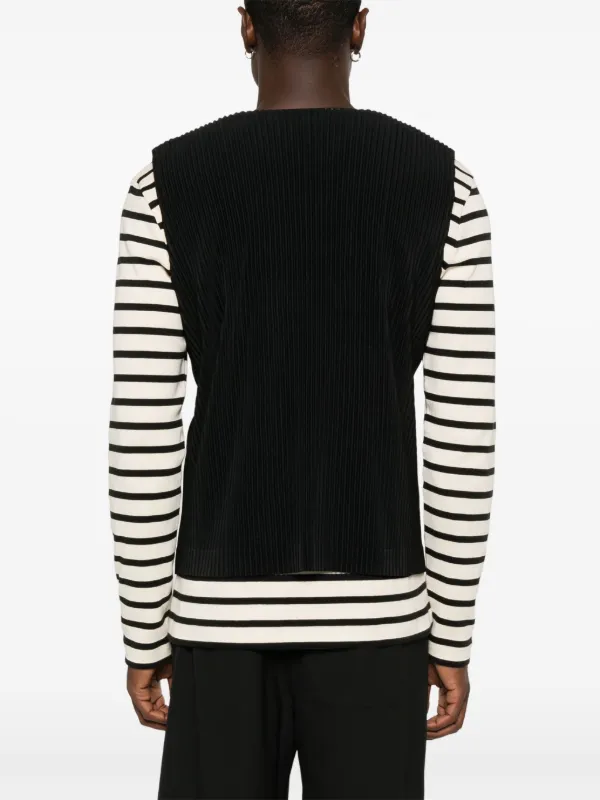 Homme Plissé Issey Miyake Plissé Vest | Black | FARFETCH