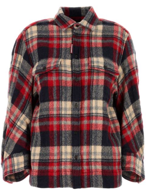 DSQUARED2 Embroidered flannel Dean shirt