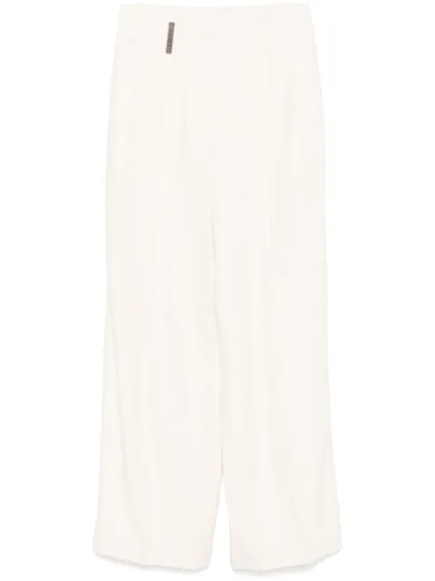 Peserico pleated straight-leg trousers