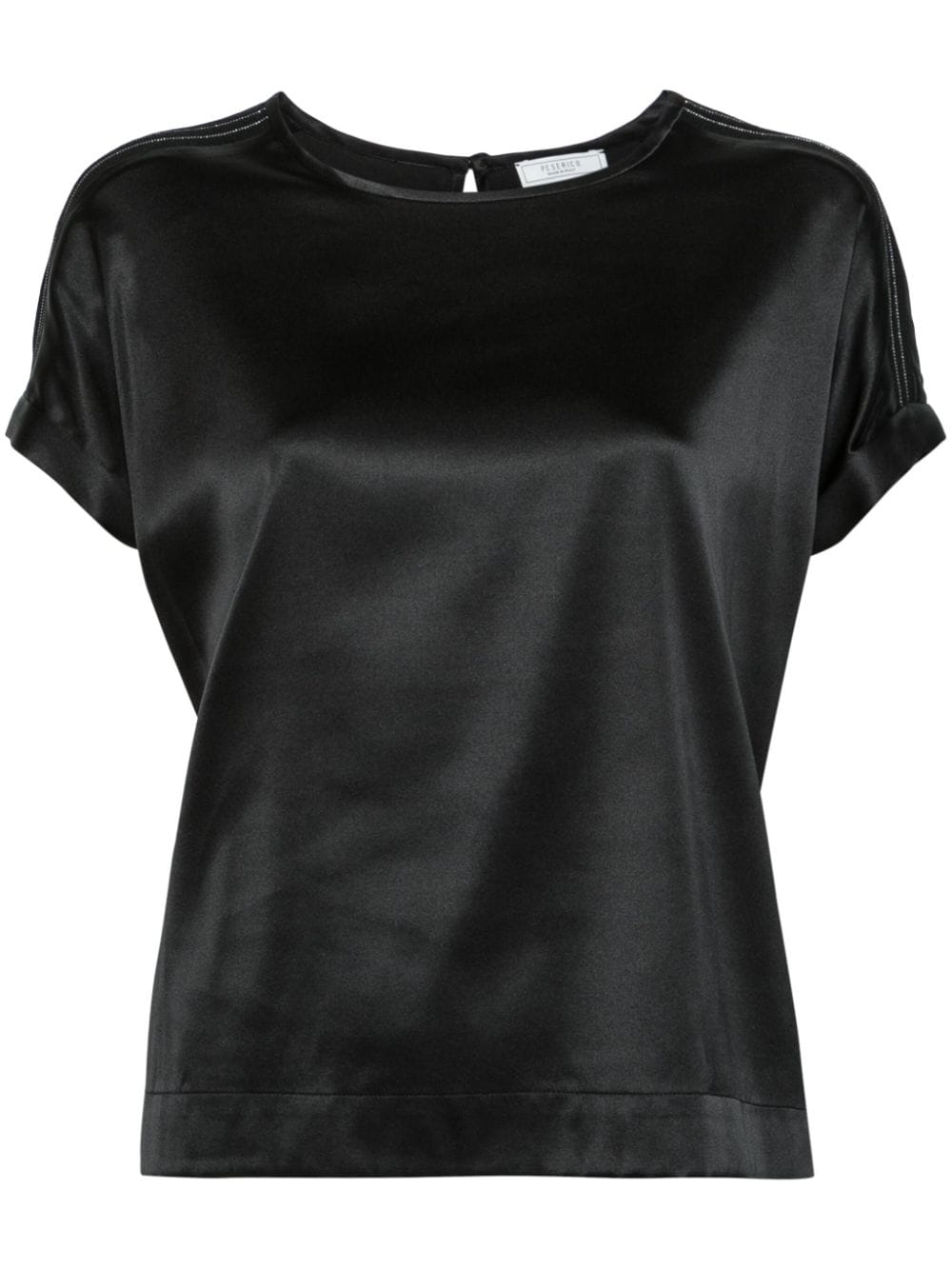 Peserico Blusa in raso - Nero