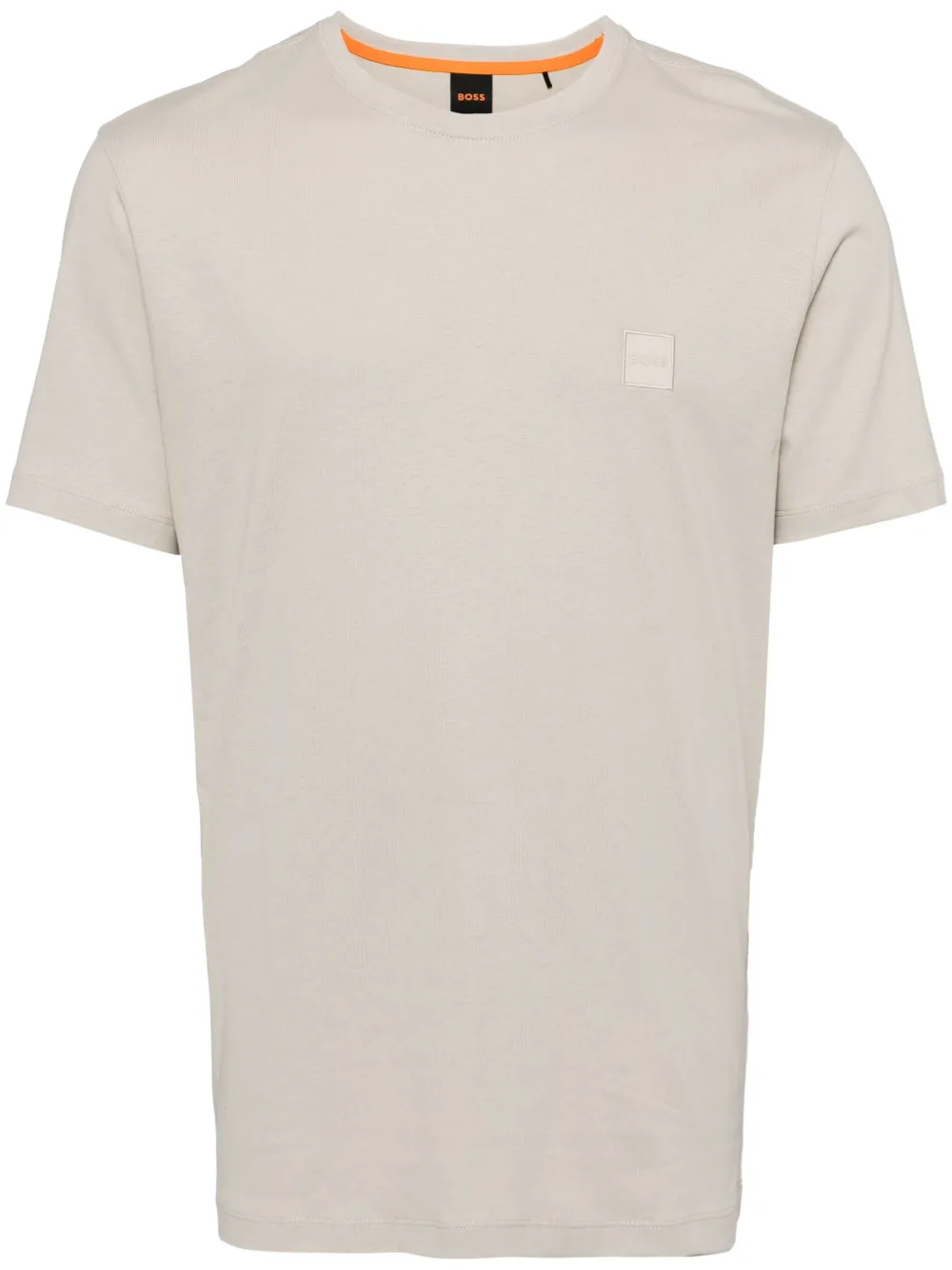 BOSS logo patch cotton T-shirt – Neutrals