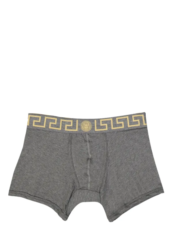 Versace Bóxer Greca Border Gris FARFETCH AR