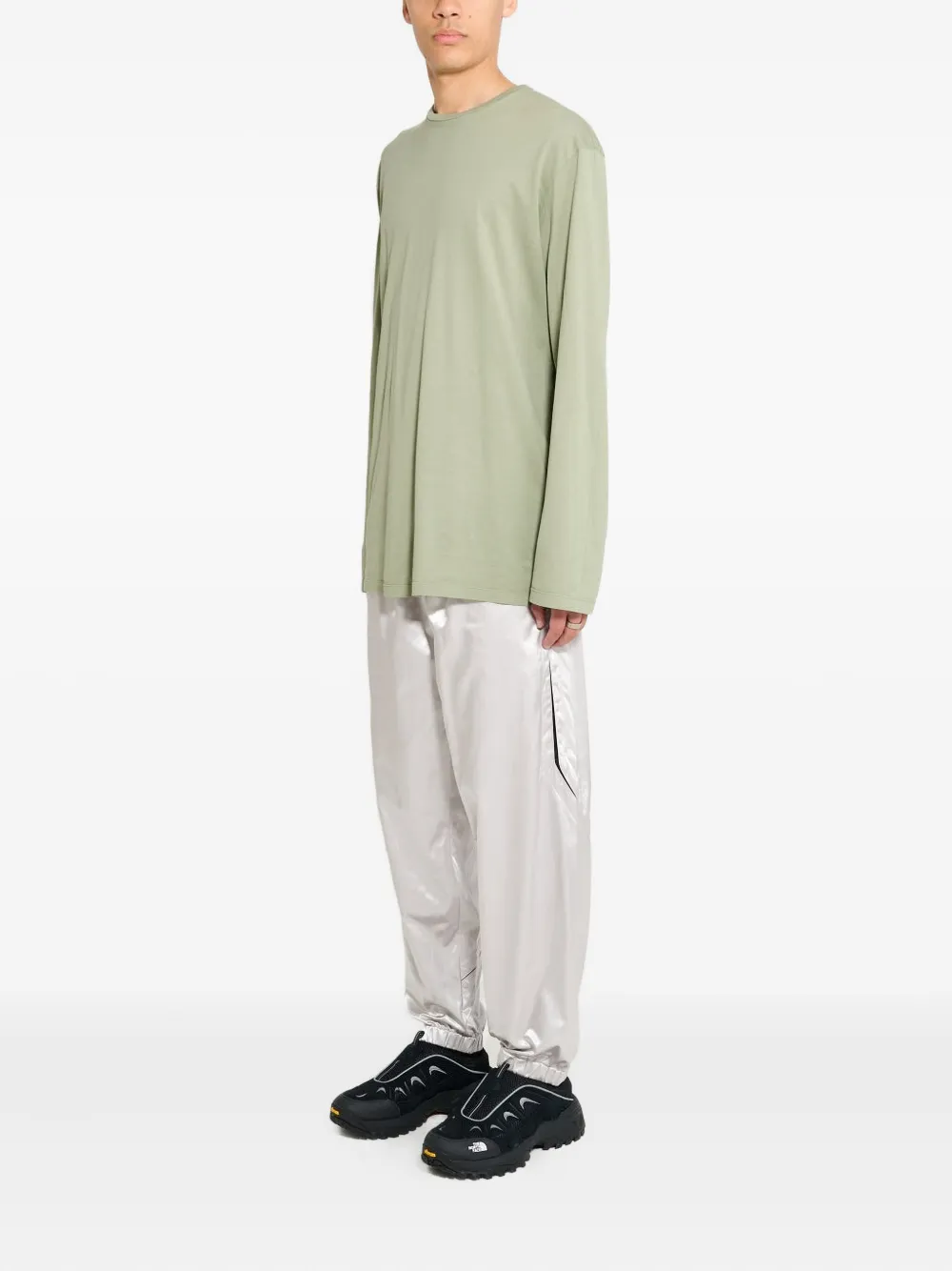 Olly Shinder Broek met elastische tailleband en vlakken - Zilver