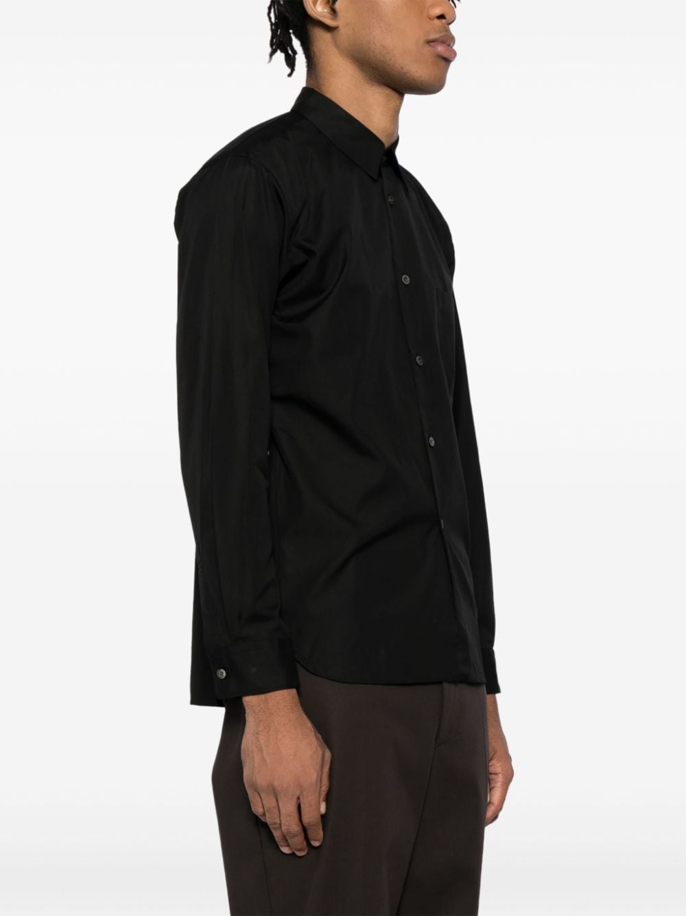 Shop Comme Des Garçons Homme Deux Cotton Shirt In Schwarz