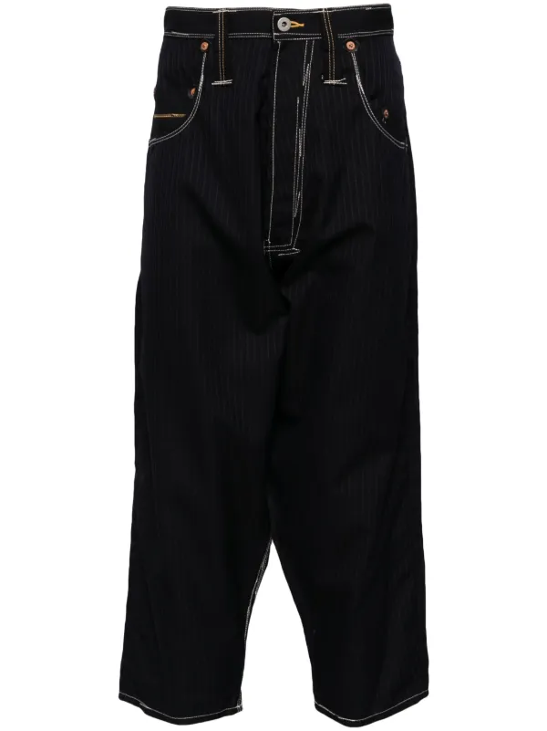 JUNYA WATANABE MAN ストライプスラックス S Junya Watanabe MAN ストライプ パンツ | ブルー | FARFETCH JP