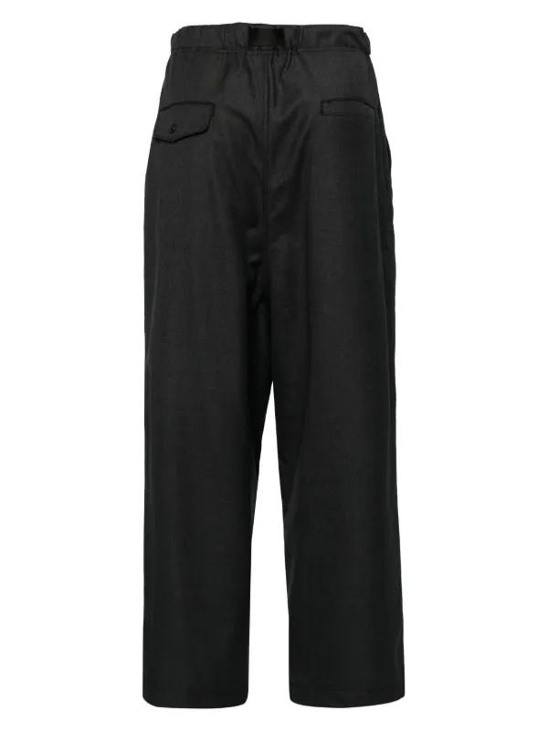 Comme Des Garçons Homme Cinch Belt Trousers | Grey | FARFETCH