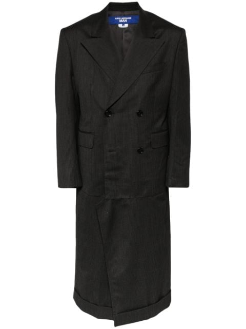 Junya Watanabe MAN Wool Stripe double breasted long coat