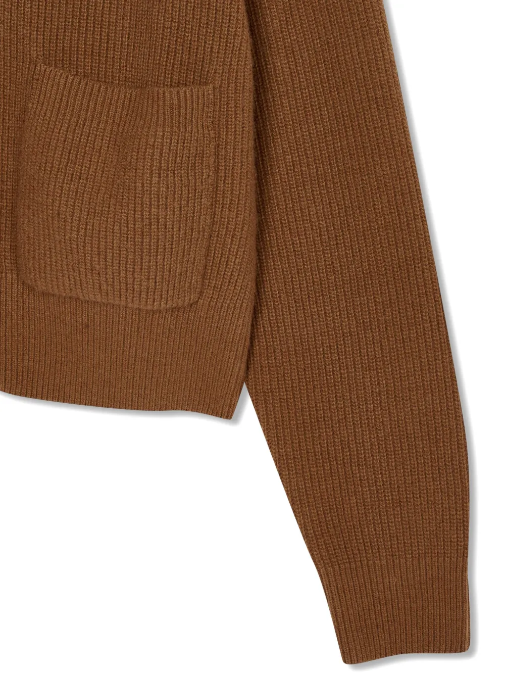 STUDIO TOMBOY Vest met oversizederen kraag en rits Bruin