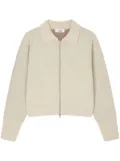 STUDIO TOMBOY classic-collar zip-up cardigan - Neutrals