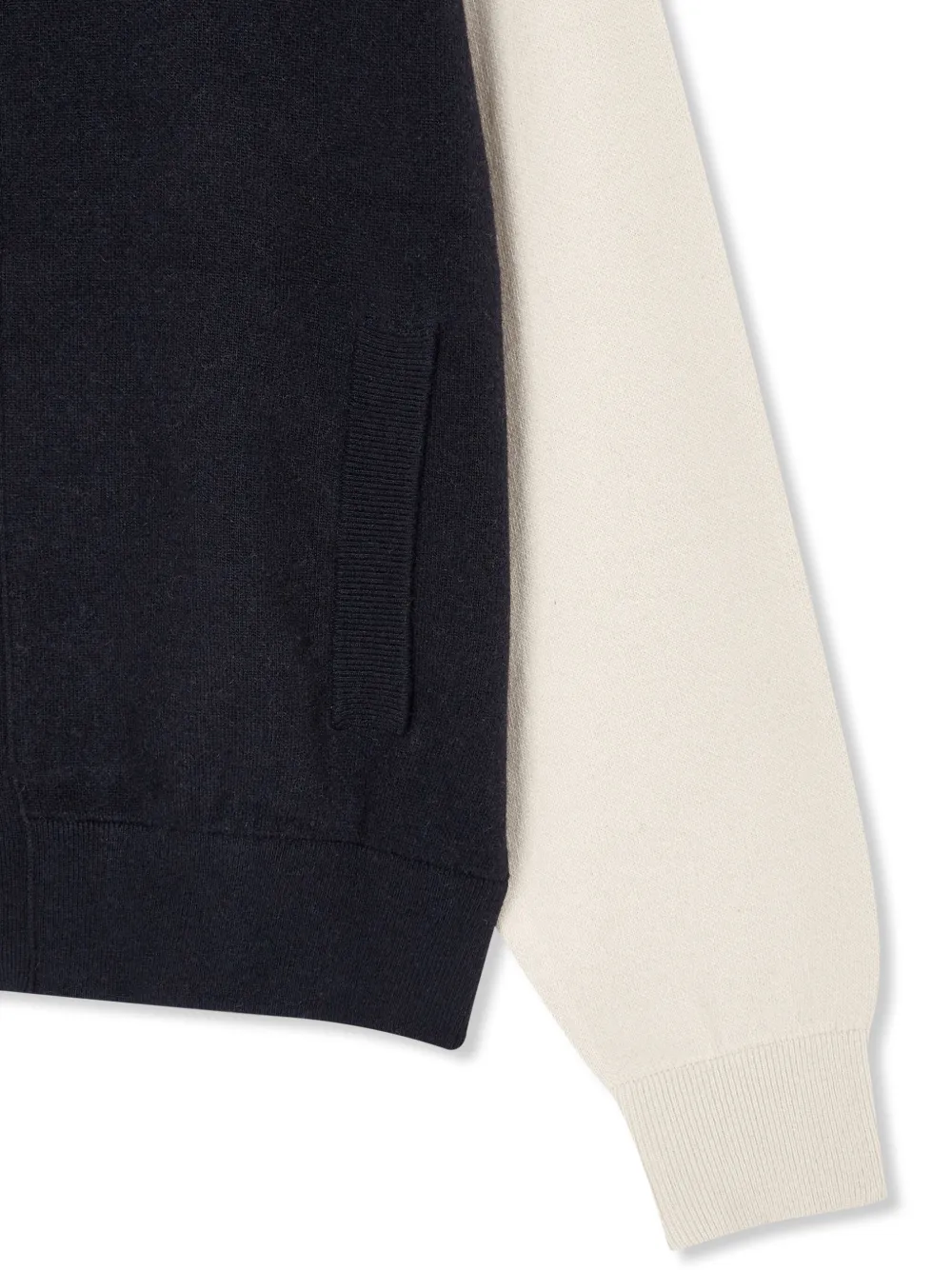Studio Tomboy High-neck Zip-front Cardigan In Blue
