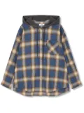 STUDIO TOMBOY checked hoodie - Blue