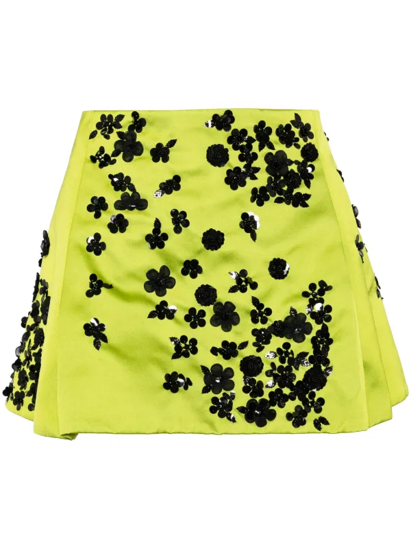 Des_phemmes College Flared Women Skirt - Green