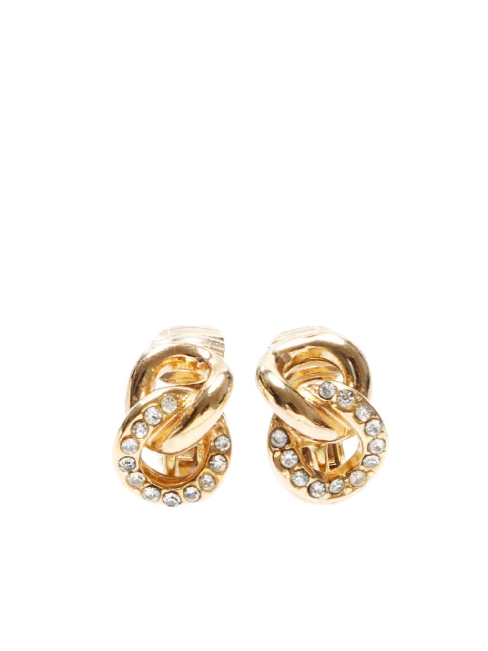 rhinestone clip-on earrings