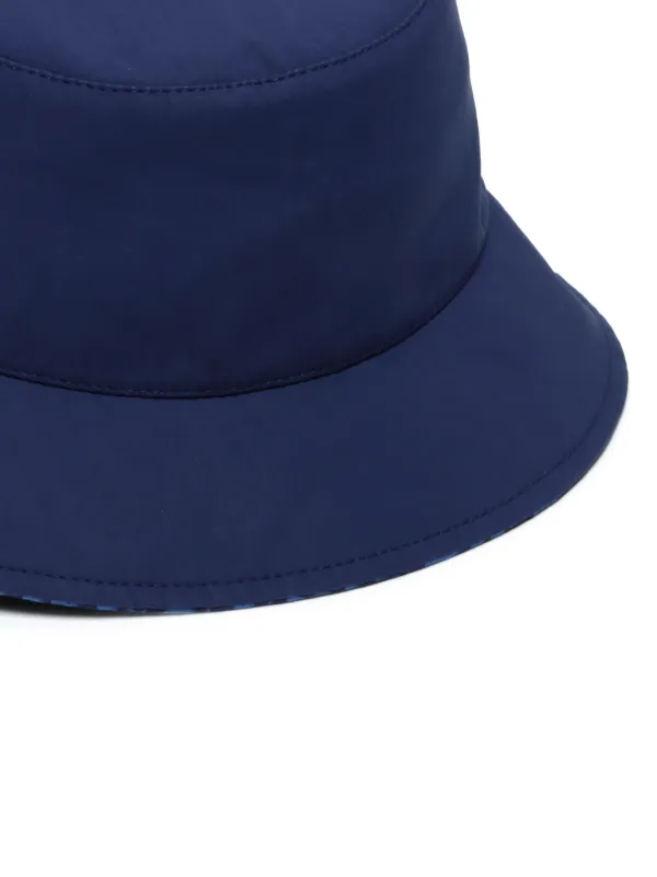 Christian Dior リバーシブル バケットハット トロッター　ネイビー Reversible Teddy-D Small Brim Bucket Hat Blue Cotton Blend