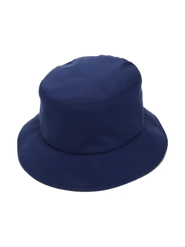 ディオール　バケットハット　ネイビー　used Christian Dior Pre-Owned Trotter-lined Bucket Hat | Blue