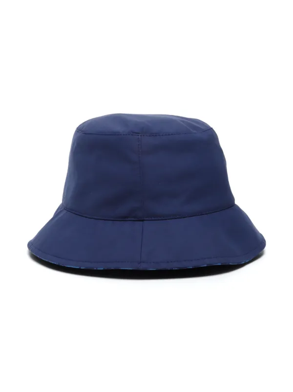 ディオール　バケットハット　ネイビー　used Christian Dior Pre-Owned Trotter-lined Bucket Hat | Blue