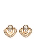 Christian Dior Pre-Owned rhinestone stud earrings - Gold