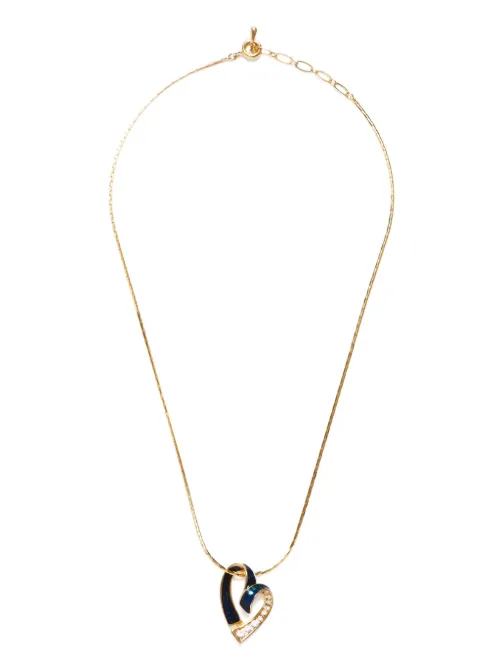 Collier cœur à strass - Christian Dior Pre-Owned - Modalova
