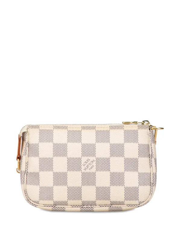 Louis Vuitton Pre-Owned 2007 Damier Pochette Accessoires Kleine Handtas |  Wit | FARFETCH NL