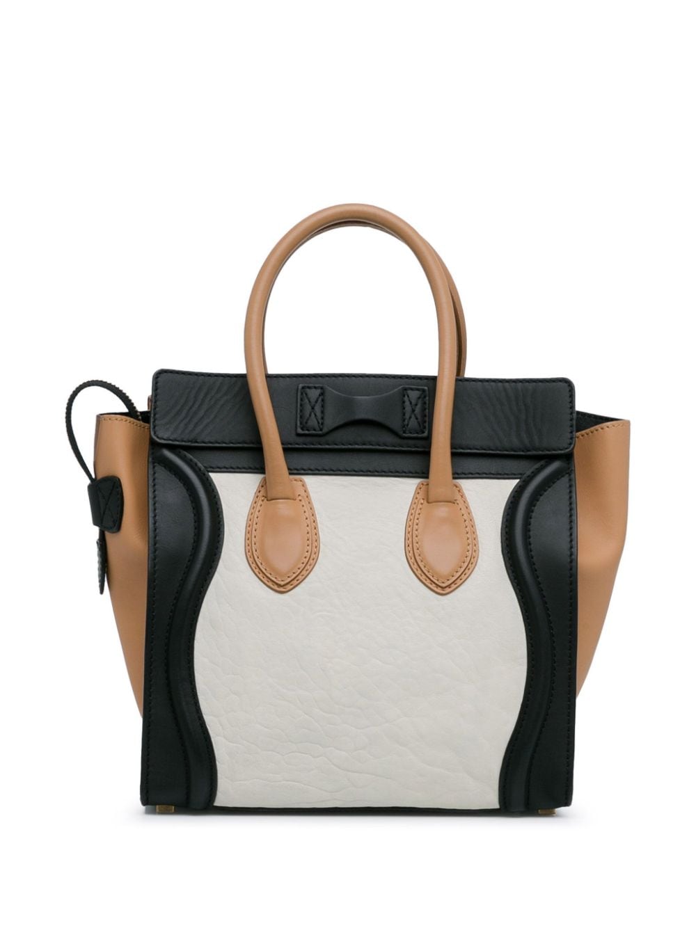 Céline Pre-Owned 2011 Micro Tricolor Luggage Tote satchel - Bruin