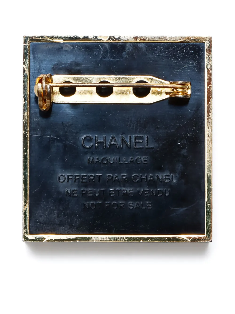 CHANEL Pre-Owned 1990 CC make-up broche - Goud