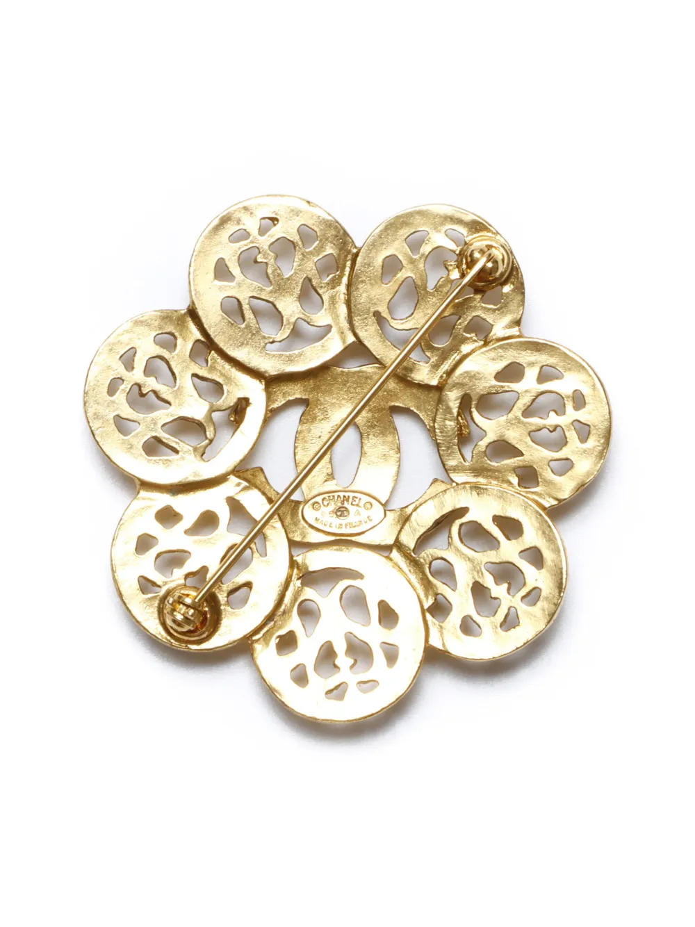 CHANEL Pre-Owned 1995 CC brooch - Goud