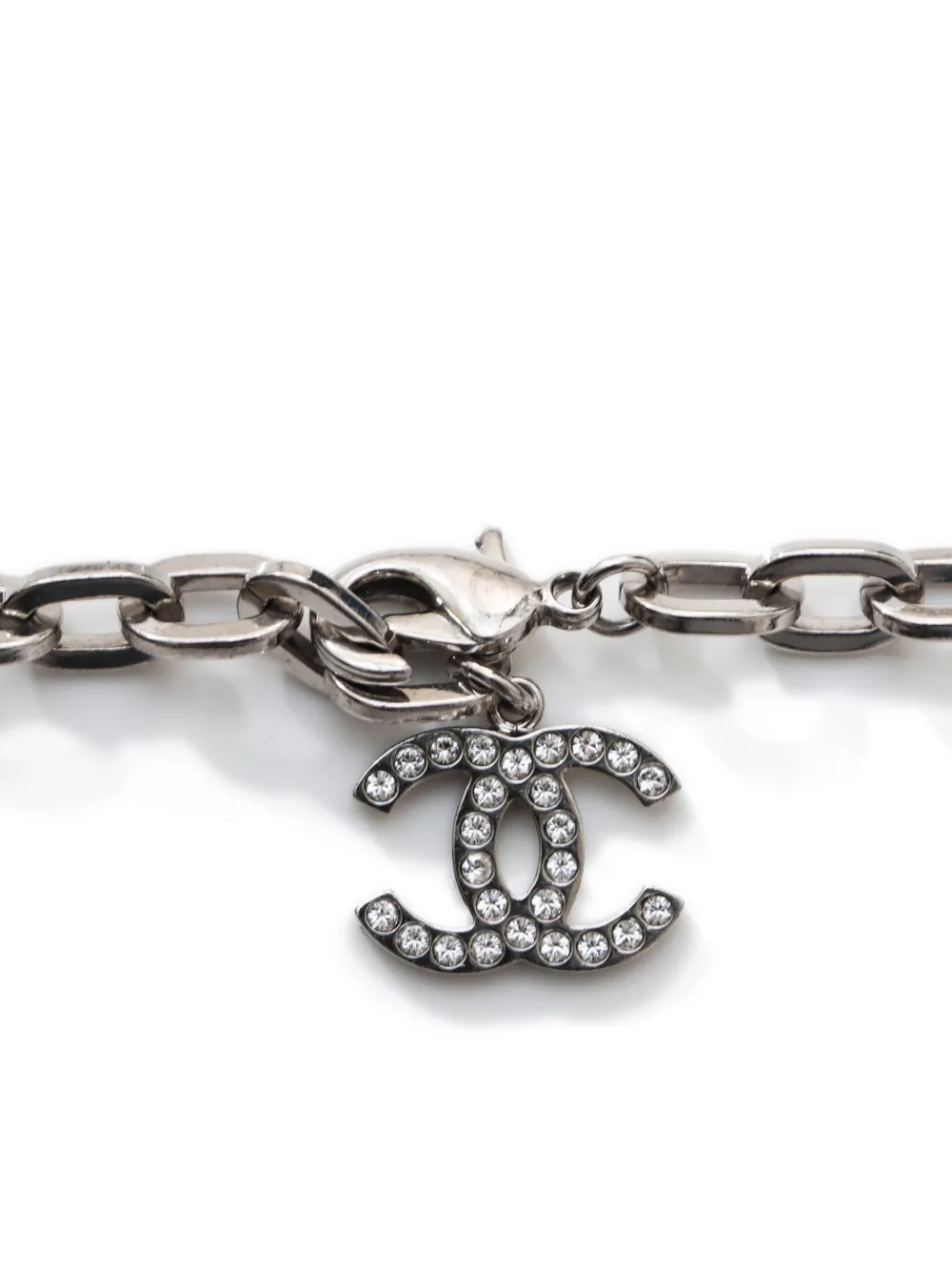CHANEL Pre-Owned 2017 CC rhinestone-embellished belt - Zilver