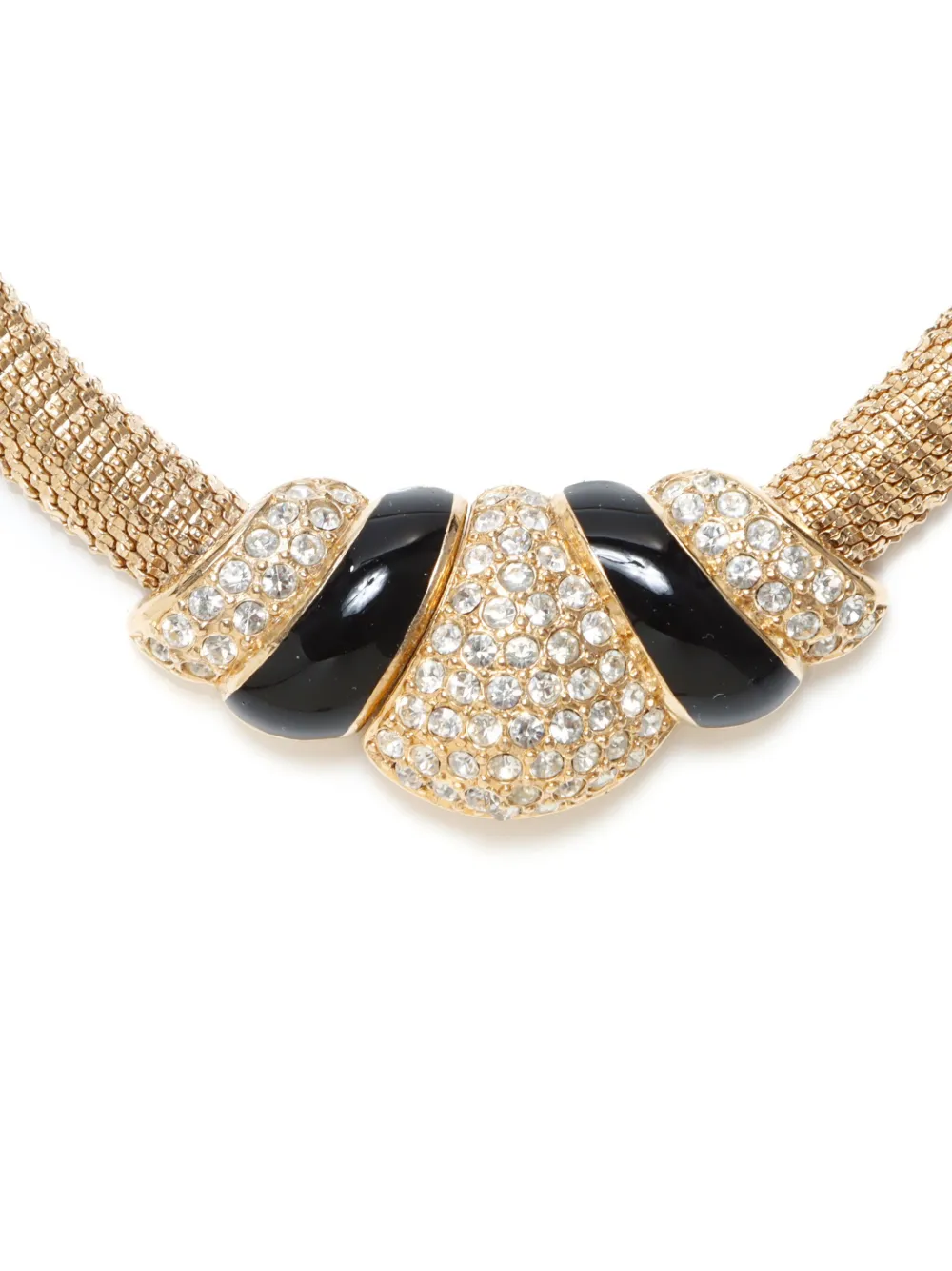 Christian Dior Pre-Owned rhinestone choker necklace - Goud