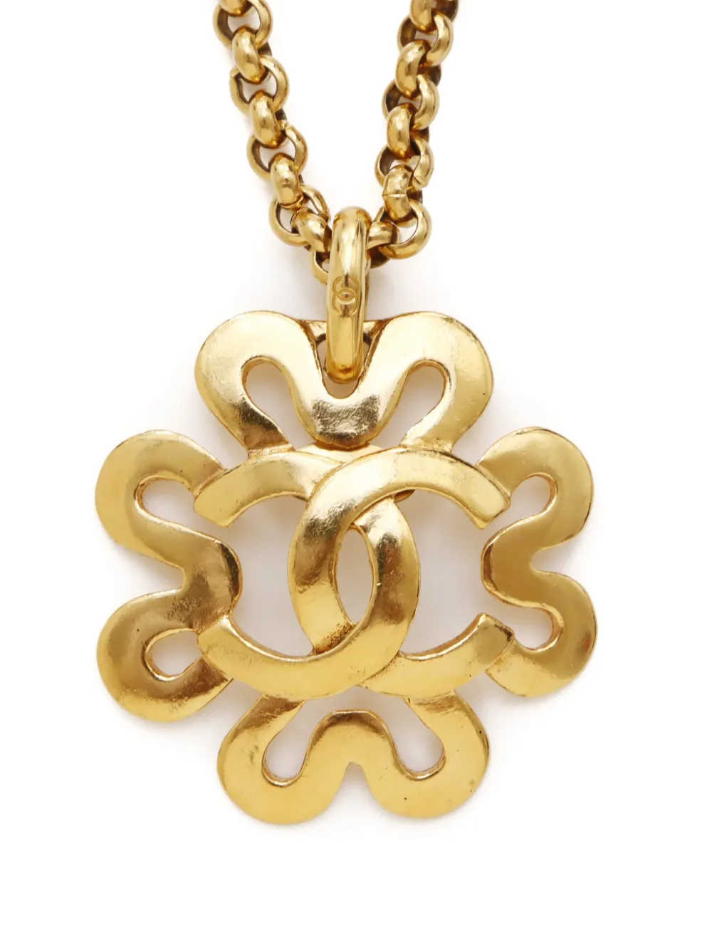 CHANEL Pre-Owned 1995 CC necklace - Goud