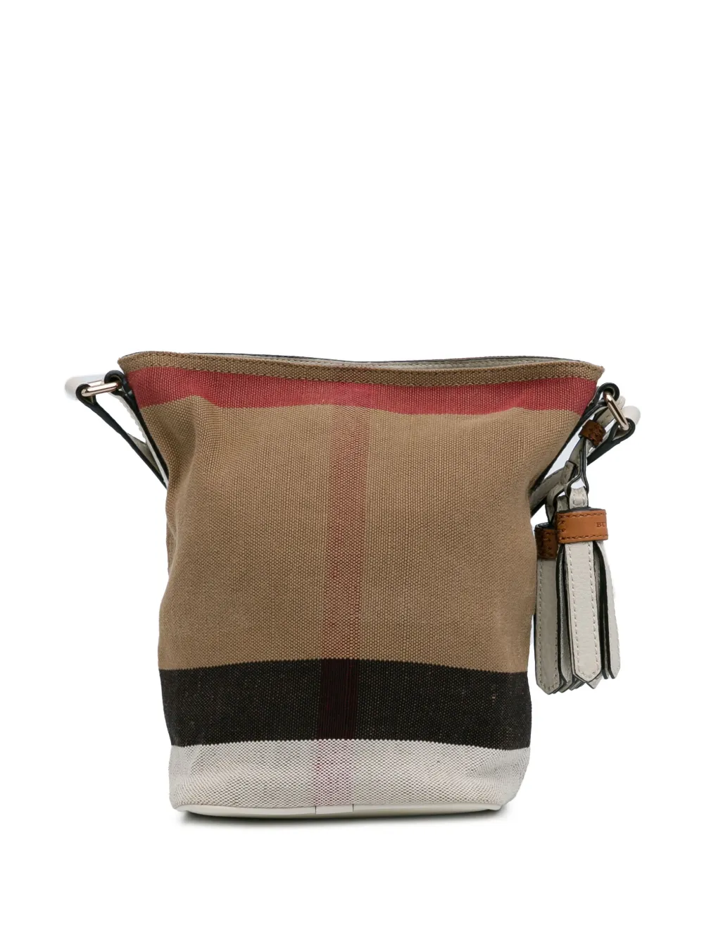 Burberry Pre-Owned 2000-2017 Mega Check Ashby Tassel bucket bag - Bruin