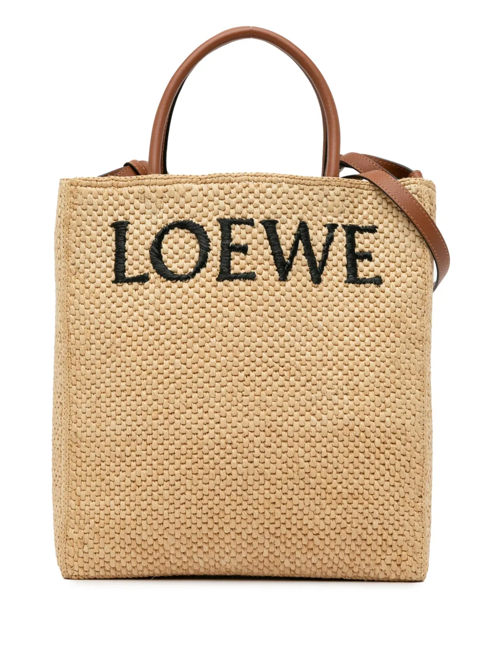 Loewe 2022-2024 Small Raffia Standard A4 satchel Women