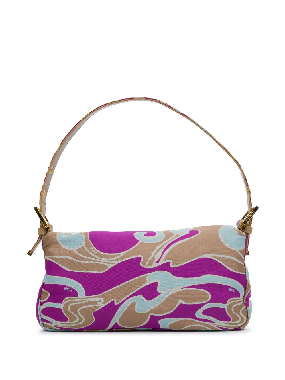 Fendi Pre-Owned 2000-2010 Psychedelic Swirl Satin uette shoulder bag - Bruin