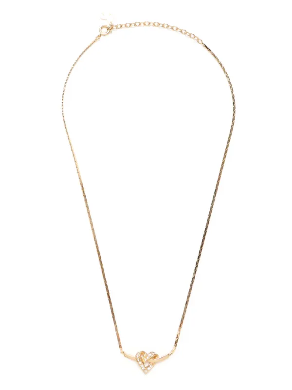 Christian Dior Pre-Owned ハートペンダント ネックレス | ゴールド  