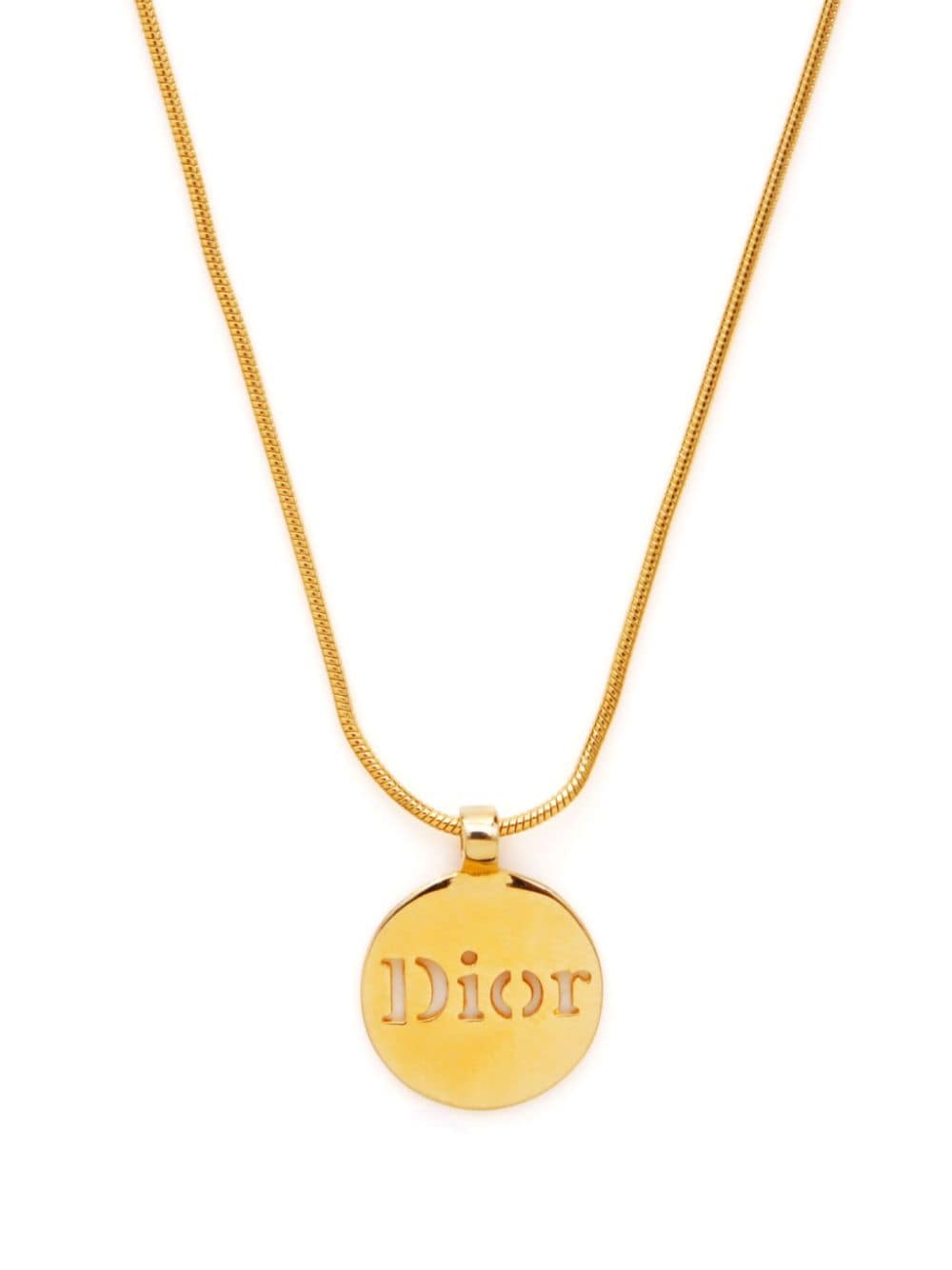 Christian Dior Pre-Owned logo pendant necklace - Goud