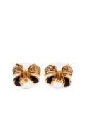 Christian Dior Pre-Owned rhinestone bow earrings - Gold