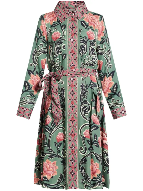 FARM Rio floral-print Midi Dress | Green | FARFETCH OM