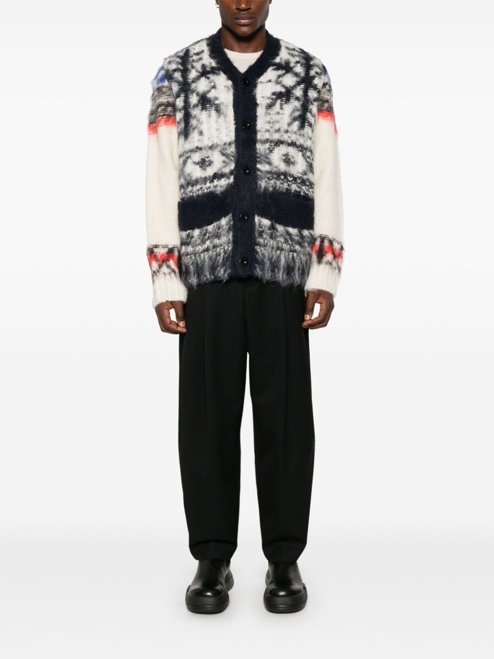 sacai Intarsia vest - Wit