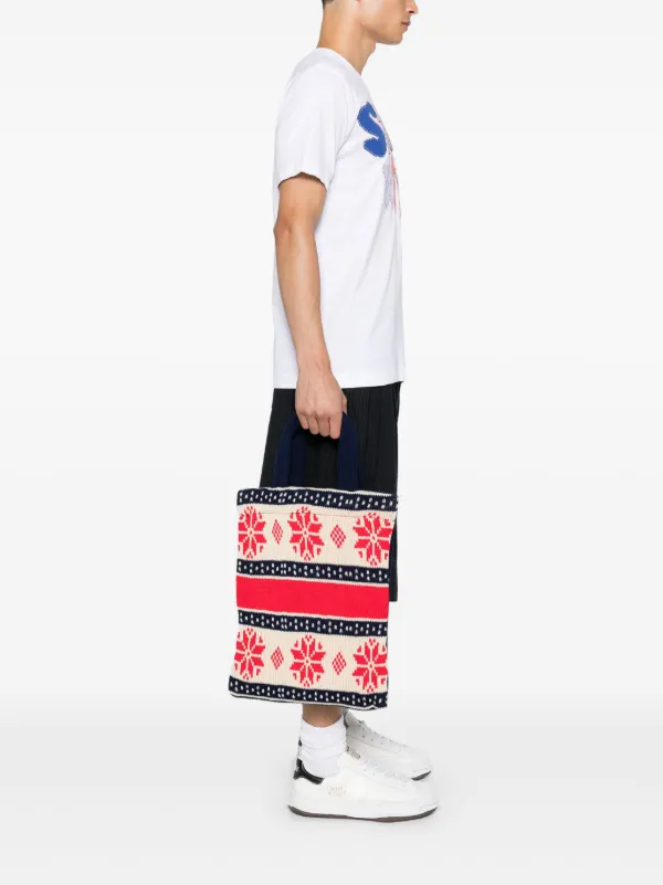 Comme Des Garçons Shirt ニット ハンドバッグ | ブルー