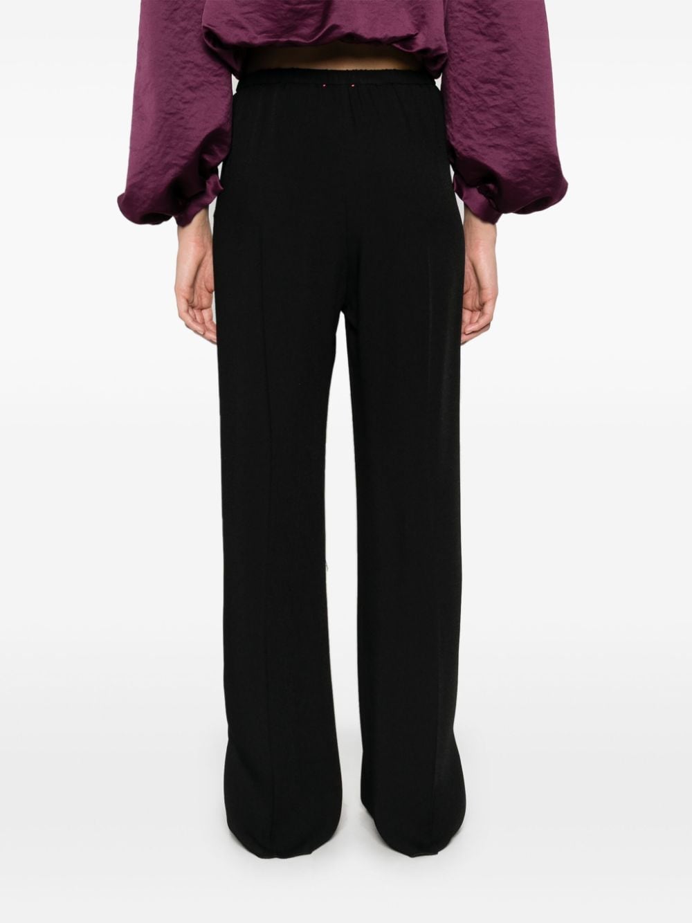 Shop Forte Forte Straight-leg Trousers In Black