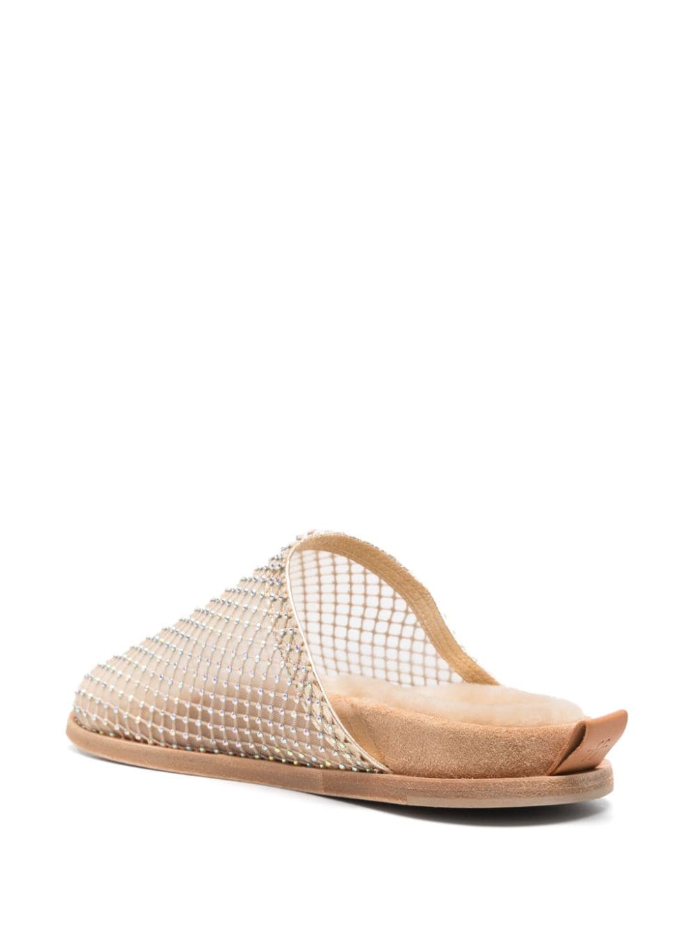 Shop Forte Forte Rhinestone-embellished Slippers In Neutrals