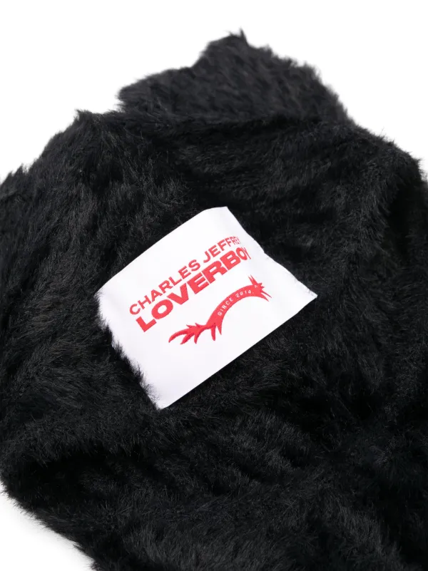 Charles Jeffrey Loverboy Fluffy Ears Balaclava | Black | FARFETCH