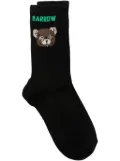 BARROW teddy bear-print socks - Black