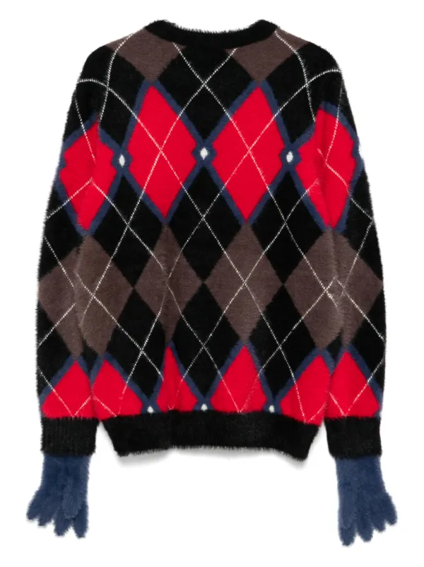 Charles Jeffrey Loverboy Fluffy Gloves Jumper | Black | FARFETCH AO