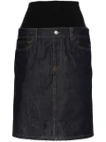 Coperni hybrid denim midi skirt - Blue