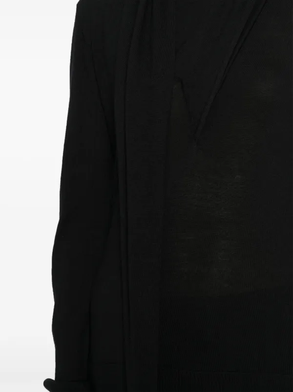 TOTEME ドレープスカーフ ニットトップ | ブラック | FARFETCH JP