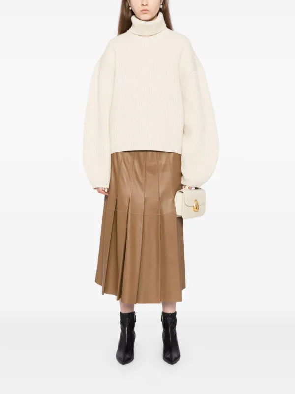 TOTEME Ribbed Turtleneck Top | Neutrals | FARFETCH
