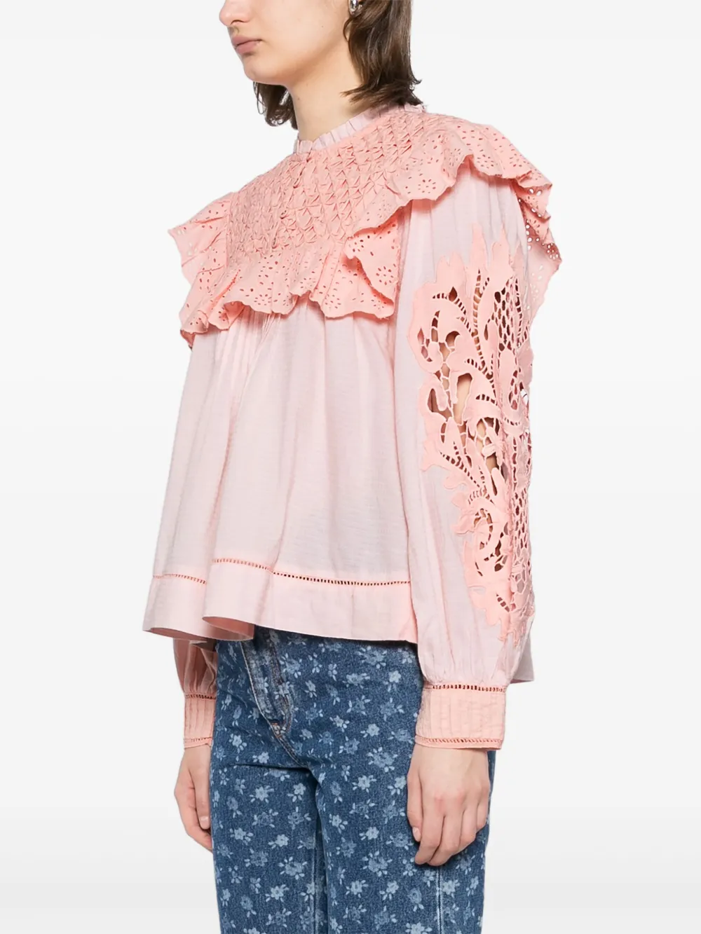 FARM RIO ROSE HONEYCOMB BLOUSE