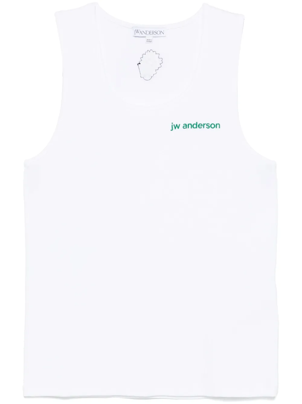 JW Anderson linne med broderad logotyp | vit | Image 1