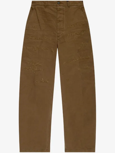 DSQUARED2 pantalones holgados con detalles rasgados