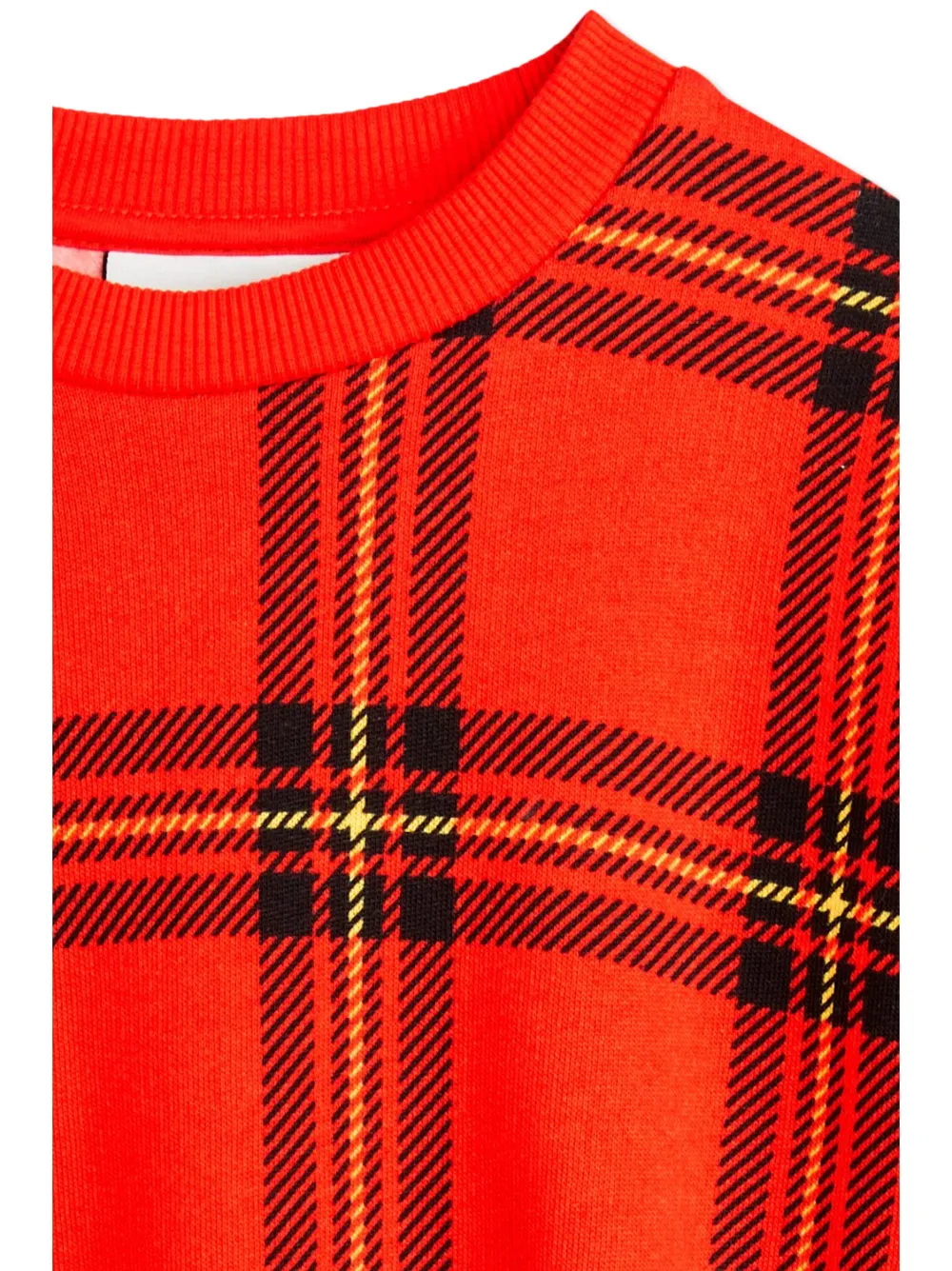 Mini Rodini Geruite sweater Rood